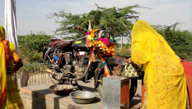 Bullet Baba: The Living Legend of a Motorcycle Turned Deity in India