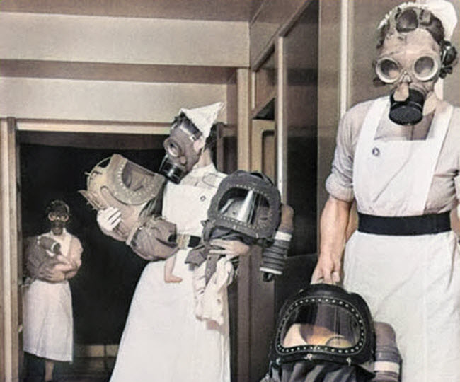 British Gas Masks for Infants during World War II